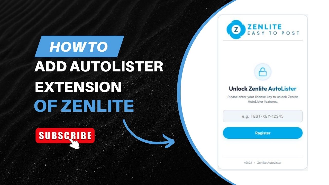 5. How To Add AutoLister Extension Of ZenLite
